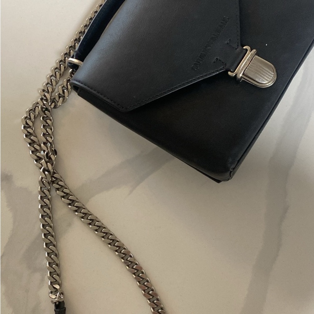Calvin Klein Black Crossbody Bag with Chain Strap
